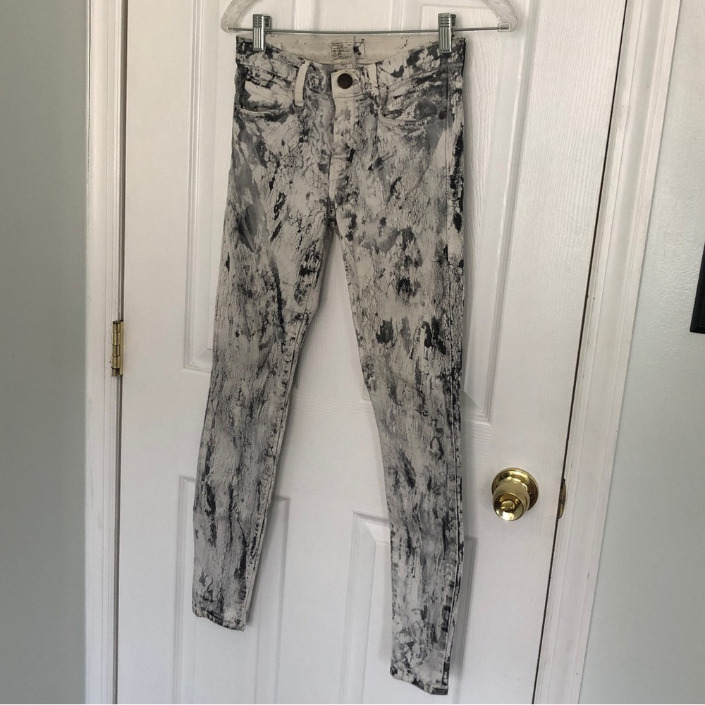 Current Elliot The Stiletto Printed Skinny Jeans